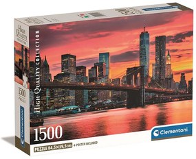 Orașe East River New York puzzle Compact cu 1500 de piese Clementoni