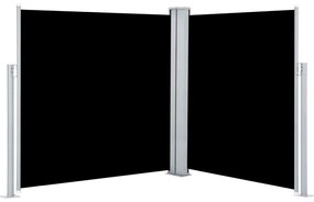 Copertina laterala retractabila, negru, 140 x 600 cm Negru, 140 x 600 cm