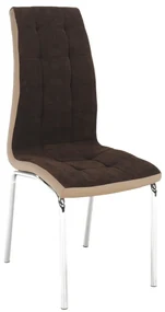 Scaun de sufragerie Gernada new (maro + bej + Crom). 744581