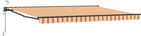 vidaXL Cort electric retractabil Galben și portocalie 4,5 × 3,5 m