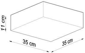 Plafonieră HORUS 35 2xE27/60W/230V alb
