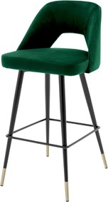 Scaun de bar design LUX, Bar Stool Avorio verde H-100cm 112054 HZ