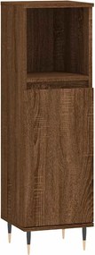 vidaXL Dulap de baie, stejar maro, 30x30x100 cm, lemn prelucrat