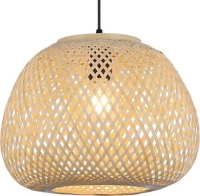 Pendul PETRA pe cablu, 1xE27/15W/230V, Ø 35 cm, bambus