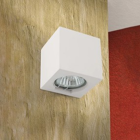 Aplica LED de perete design ambiental Cube alba