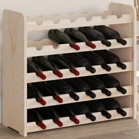 vidaXL Suport de vinuri, 67,5x25x60 cm, lemn masiv de pin