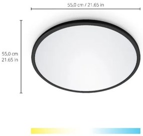 WiZ - Lampă LED plafon SUPERSLIM dimabilă 32W 230V negru Wi-Fi