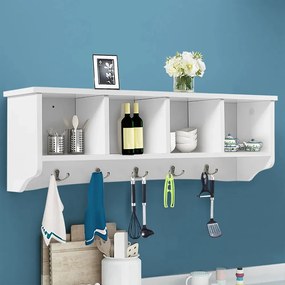 Cuier de perete cu compartimente de depozitare