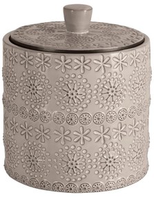 Organizator de baie bej pentru dischete demachiante, din porțelan Relief – Spirella