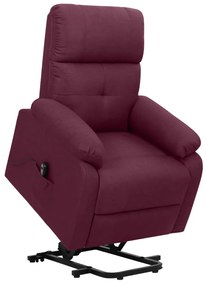 Fotoliu rabatabil cu ridicare, violet, textil