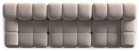 Canapea modulară maro deschis cu tapițerie din catifea 282 cm Bellis – Micadoni