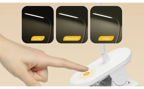 Lampă LED reîncărcabilă dimabilă de masă cu clemă Aigostar LED/2,5W/5V 1200mAh alb