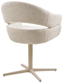 Set de scaune de sufragerie crem cu cotiere 2 buc. tapițat Dover – House Nordic