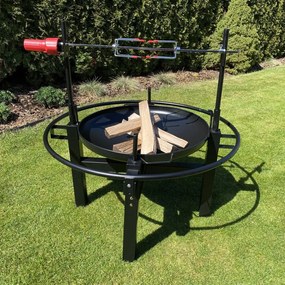 Vatră multifuncțională + grătar cu rotisor electric Avenberg KENTUCKY