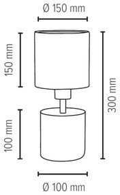 Spot-Light 6091937 - Lampă de birou STRONG ROUND 1xE27/25W/230V