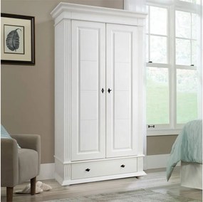 Dulap lemn masiv alb Ariana, 110 × 46 × 200 cm