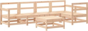 vidaXL Set mobilier relexare de grădină, 6 piese, lemn masiv de pin