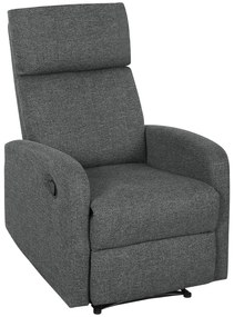 HOMCOM Fotoliu de relaxare, fotoliu de odihnă reglabil cu suport pentru picioare ajustabil, fotoliu de living modern cu material textil, Gri | Aosom Romania