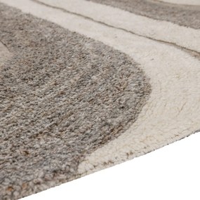 Covor gri/bej din amestesc de lână 170x240 cm Moro – WOOOD