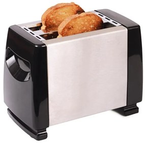 Resigilat: Toaster pentru paine Rosberg R51440AS, 750W, 2 felii, 6 trepte de prajire, Negru/Inox