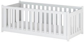 Pat pentru copii 90 cm Connie (cu somieră) (Alb). 1012929