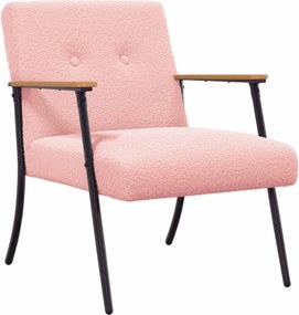 vidaXL fotoliu Roz 59 x 75 x 78 cm Țesătură moale asemănătoare lânii