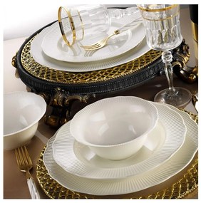 Set veselă 24 piese, porțelan alb