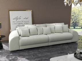 Canapea extensibilă dumonde cu 2 lăzi de depozitare si sezut confortabil din spuma high-density, Verona Ambiance Ivory 310x100 cm