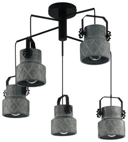 Eglo 39856 - Lustră aplicată HILCOTT 5xE27/40W/230V