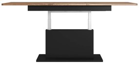 Masa extensibila Busetti stejar wotan/negru mat L126-167 cm