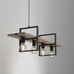 Lustră pe cablu SHELF 4xE27/60W/230V