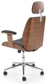 Scaun de birou Gettysburg, negru / nuc