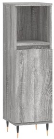 831554 vidaXL Dulap de baie, gri sonoma, 30x30x100 cm, lemn prelucrat
