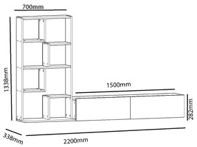 Mobilier living Bredley (Alb) . 1101418