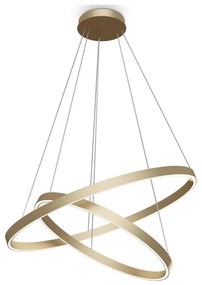 Lustră LED pe cablu Maytoni MOD058PL-L74BS3K RIM LED/88W/230V d. 80 cm auriu