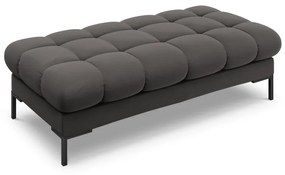 Banca tapitata Bali velvet/picioare negre – L133 x l62 x h41