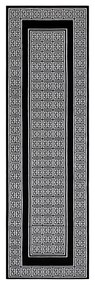 Modern GLOSS covor, traversa 6776 85 stilat, cadru, grecesc negru / fildeş