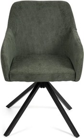 Scaun de sufragerie verde tapițat Lunio – Bonami Essentials