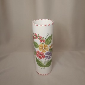 Vază ceramică cilindrică model flori de câmp