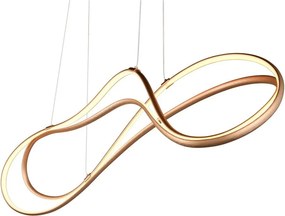 Lustră aurie LED cu abajur din metal Nala – Trio Select