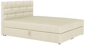 Pat matrimonial Boxspring 180x200 cm Waller (Bej) (cu somieră și saltea). 1007737