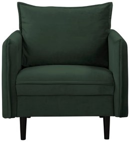 Fotoliu verde închis cu tapițerie din catifea Juli – Ropez