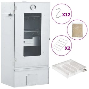 vidaXL Afumătoare cuptor/grătar, generator fum rece, oțel galvanizat