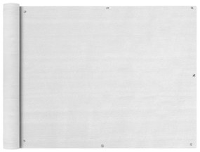vidaXL Prelată pentru balcon din hdpe, 90 x 400 cm, alb
