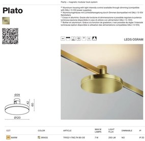 Accesoriu, Spot pentru Sistem Modular Magnetic Flarity, Plato alama