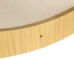 PawHut Raft Montat pe Perete pentru Pisici din PAL și Pânză, Design Modern Culoare Stejar, 44.5x33x9 cm | Aosom Romania