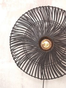 Aplica de perete eco din ratan Zanzibar flat 40cm S, bl