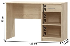 Birou TEYO 1S, stejar sonoma