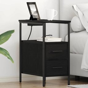 vidaXL Noptiere 2 pcs Stejar negru 30 x 48 x 61 cm Lemn compozit
