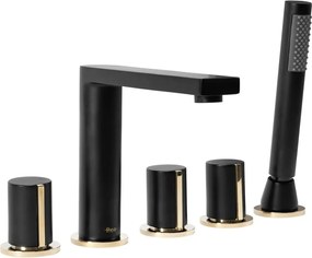 Baterie cada - dus Rea Icon negru - auriu 5 elemente